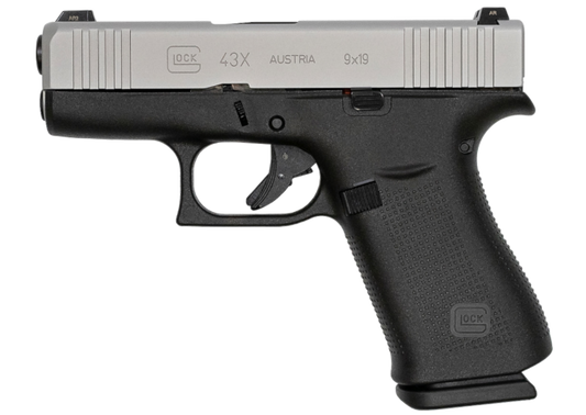 GLOCK 43X Silver Slide 9mm